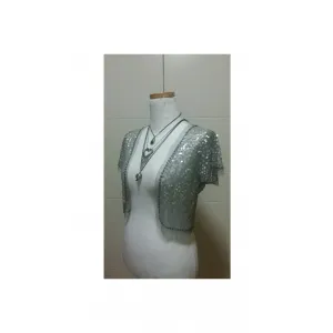 스팽글 볼레로+수공예 목걸이 3종